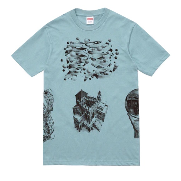Supreme MC Escher Collage Tee Slate blueMen's M